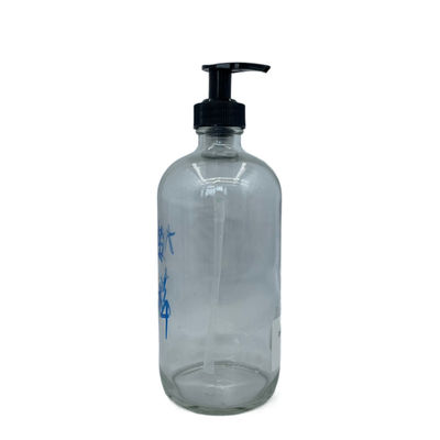 Transparante 500ml-van de het Glasfles van de Huidzorg Vloeibare Anti UV met Lotionpomp