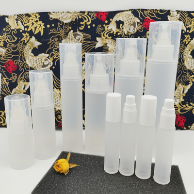 Berijpte Plastic Kosmetische Fles Vastgestelde 5ml 10ml 15ml 50ml 100ml voor Huidzorg Verpakking