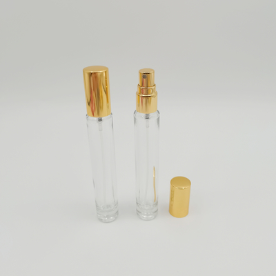 Hele aluminium dop 13/410 parfumpompspuit met glazen fles 10ML
