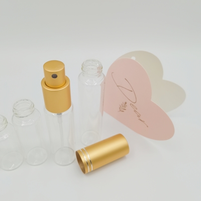 10 ml 15 ml 20 ml 25 ml 30 ml buis glazen fles met aluminium parfumspuitbussen