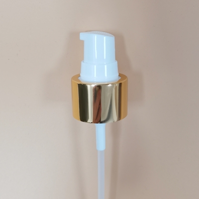 24/410 PP Cream Pump Dispenser Goud Glanzend Aluminium Cover