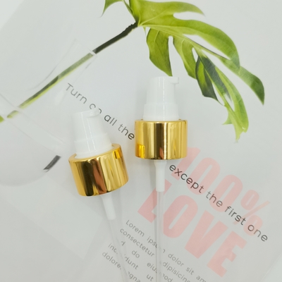 24/410 PP Cream Pump Dispenser Goud Glanzend Aluminium Cover
