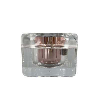 De zwaargewicht Vierkante Kosmetische Containers 50g van de Kruik Acrylroom met Spiegeldeksel