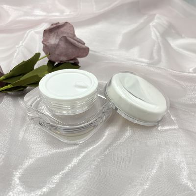 De veelzijdige Vierkante Plastic Kosmetische Kruiken romen Verpakking 15g 30g 50g met Rond GLB af