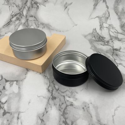 De Aangepaste lekvrije Kleur van Matt Black Aluminium Tin Jars 150ml