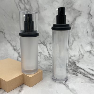 ABS Lege de Flessenronde Zonder lucht van Skincare 50ml/rechtstreeks Schouder Gemetalliseerde Oppervlakte