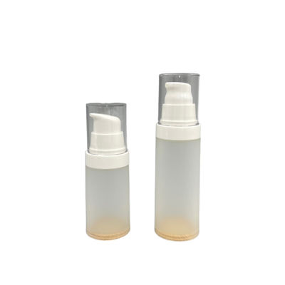 Transparante van de de Flessenpomp 30ml 50ml van pp Houten het Patroonserigrafie Zonder lucht