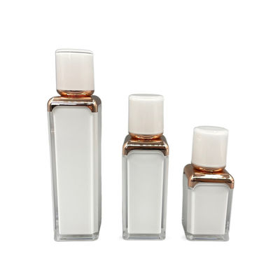 van de Make-upflessen van 15ml 30ml Lege Dubbele de Muur Vierkante ABS Zonder lucht GLB