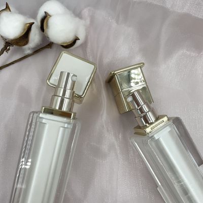 Pearl White-Bewijs van het de Flessen Vierkante 80ml 120ml Lek van de Lotion het Kosmetische Pomp met GLB