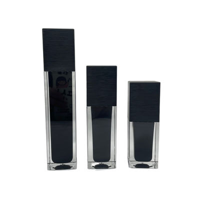 Vierkante Kosmetische UV de Schroefborstel Matt Black Acrylic van de Pompfles 60ml