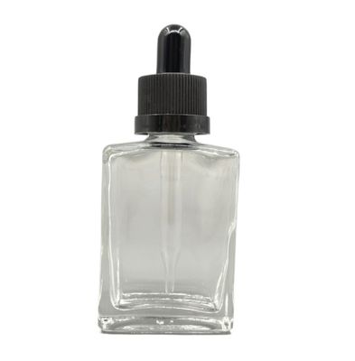 Het vierkante 30ml-Druppelbuisje Kindveilig GLB van Glas Kosmetische Flessen voor Haarverzorgingolie