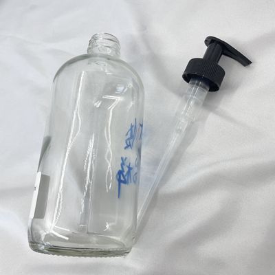 Transparante 500ml-van de het Glasfles van de Huidzorg Vloeibare Anti UV met Lotionpomp
