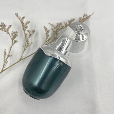 Van het de Flessendruppelbuisje van de bloem15ml Etherische olie de Ovale die Vorm GLB 0.53oz voor Schoonheidsmiddel wordt gemetalliseerd