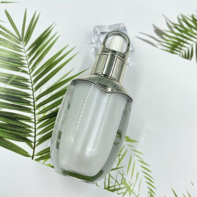 Van de het Druppelbuisjefles van de etherische oliecontainer 10ml Acryl Ovale de Vorm Dubbele Muur
