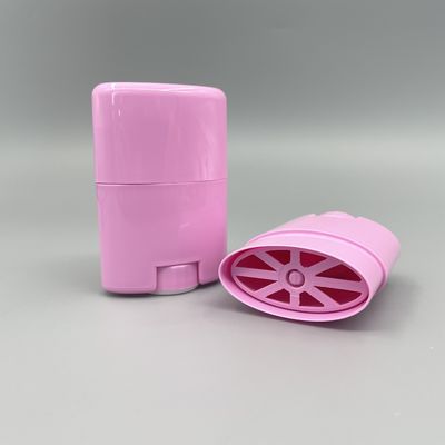 Plastic Roze Geurbestrijdend de Containers Leeg Broodje van 15g op Ovale Vormdraai omhoog