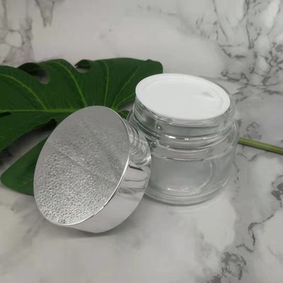 MSDS ontruimen 100g-de Kruik van de Glasroom met de Glanzende Zilveren Modder van het het Dekselmasker van GLB Witte