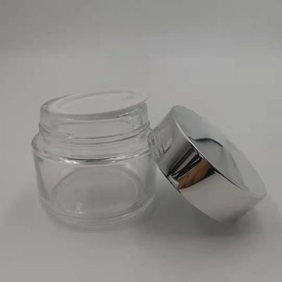 MSDS ontruimen 100g-de Kruik van de Glasroom met de Glanzende Zilveren Modder van het het Dekselmasker van GLB Witte
