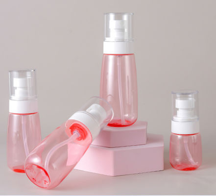 van de de Pompfles van 100ml Petg van de de Verpakkings Fijne Spuitbus de Transparante Roze Enige Witte Gezichts Zachte Aanraking