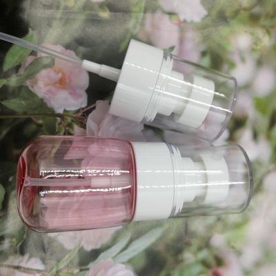 van de de Pompfles van 100ml Petg van de de Verpakkings Fijne Spuitbus de Transparante Roze Enige Witte Gezichts Zachte Aanraking