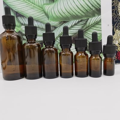 100ml Amber Glass Cosmetic Bottles Dropper-de Palsluiting beschermt Kinderen