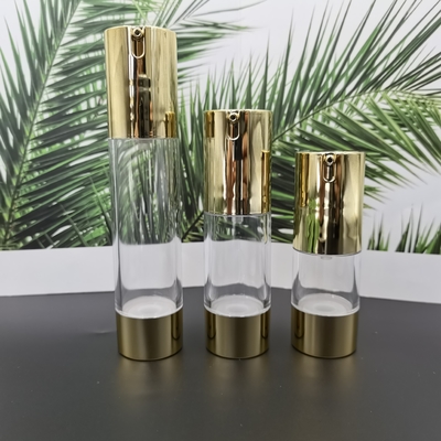 De Glanzende Zilveren Kleur 15ml, 30ml, Verpakkende de Luxefles Zonder lucht 2022 van de fabrieksprijs van 50ml Skincare