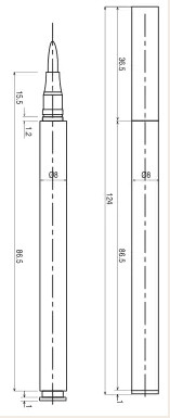 Populaire Stijl om Voering Pen Tip Size van het Uiteinde de Vloeibare Oog 1.5mm 1.8mm Kosmetische Hulpmiddelen