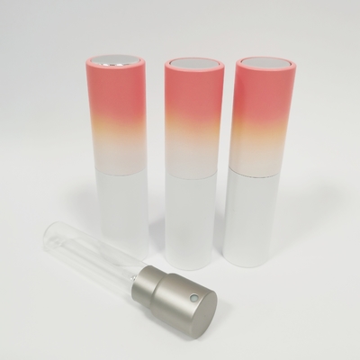 8 ml aluminium omhulsel kleurverloop navulspuitfles met glazen binnenfles