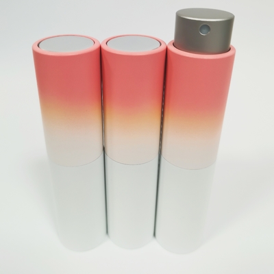 8 ml aluminium omhulsel kleurverloop navulspuitfles met glazen binnenfles