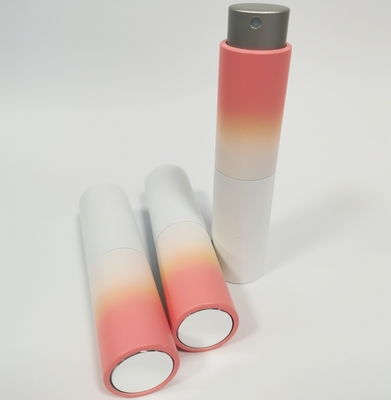 8 ml aluminium omhulsel kleurverloop navulspuitfles met glazen binnenfles